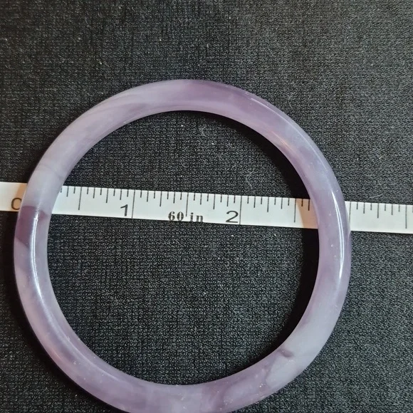 Set of 2 Costume Bangles – Purple & Green – Material Unknown - Picture 3 of 6